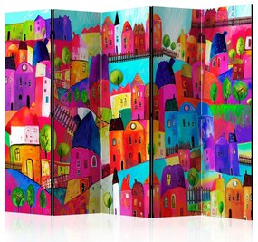Artgeist Paraván - Rainbow-hued town [Room Dividers]