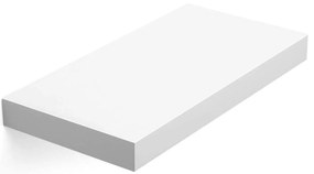 Plávajúca nástenná polica, 40 cm, biela