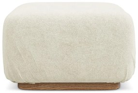 Krémovobiela modulárna podnožka z textílie buklé Ailani – Makamii