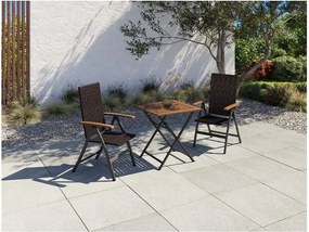 Livarno home Skladací záhradný stôl Valencia + Skladacie kreslo Valencia, 2 kusy  (800008284)