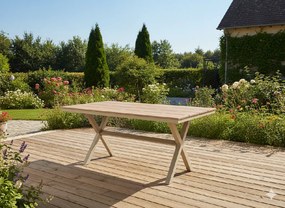 BEŽOVÝ HLINÍKOVÝ ZÁHRADNÝ STÔL 150 x 90 x 74 CM