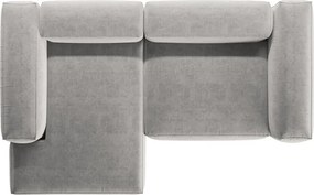 Svetlosivá rohová pohovka (ľavý roh/s leňoškou) Bergamo – Cosmopolitan Design