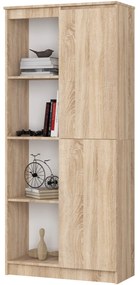 Regál Rexa 80 cm 1 skrinka a 4 police dub sonoma