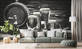 Fototapeta pivný festival v čiernobielom prevedení