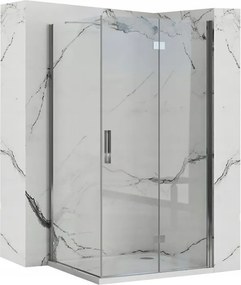 Obdĺžnikový sprchový kút REA MOLIER 100/dverex90/zástena cm, chróm/transparent - bez vaničky