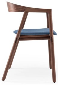 Modrá/hnedá jedálenská stolička Muna – Gazzda