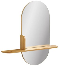 Nástenné zrkadlo s poličkou 92x94,5 cm Barco – House Nordic