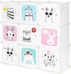 Detská modulárna policová skriňa s 9 policami