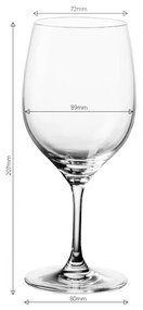 Poháre na červené víno 450 ml set 4 ks - Anno Glas Lunasol META Glass - 322081