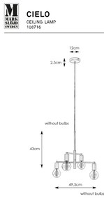 Markslöjd 108716 - Luster na lanku CIELO 4xE27/40W/230V čierna