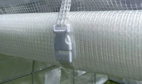 Záhradný fóliovník 3x2x2 m, viacsezónny, kovový rám, biela fólia, 2 vchody