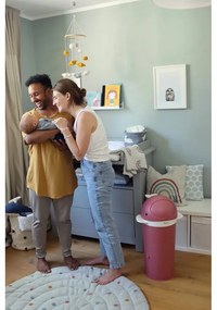 Tmavoružový plastový odpadkový kôš na plienky 25 l Whale – Kindsgut