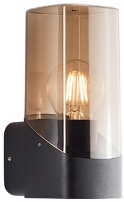 Brilliant - Vonkajšie nástenné svietidlo MINOU 1xE27/10W/230V IP44 čierna/dymová