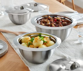 Servírovacie termomisky s uzáverom z ušľachtilej ocele, 3 ks