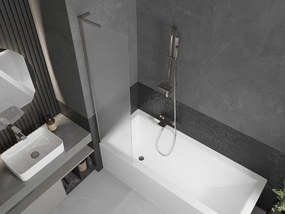 Mexen Next L, 1-krídlová vaňová zástena 50 x 150 cm, 6mm sklo námraza, chrómový profil, 895-050-000-03-30-01
