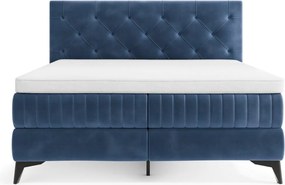 Posteľ Lusaka 180x200 cm, námornická modrá látka