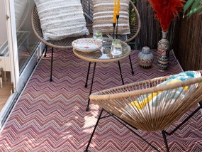 Cik-cak exteriérový koberec červený 160x230 cm