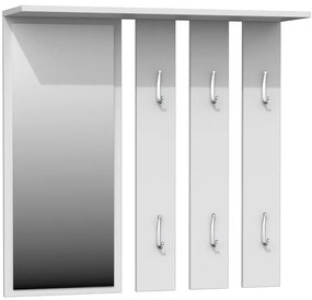 Vešiaková stena Opal biela mat