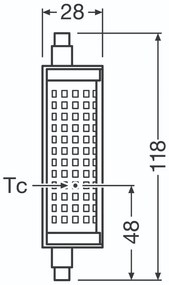 LED žiarovka R7s 118mm 18,2W 2452lm 2700K Warm 300° OSRAM Performance Class