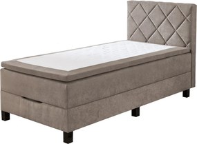 Posteľ Jeff 100x200 cm, svetlohnedá látka