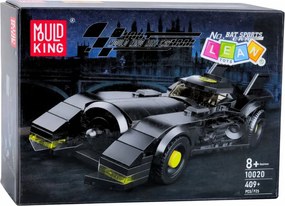 LEAN Toys Stavebné kocky Superhrdinské pretekárske auto čierne 409 el.