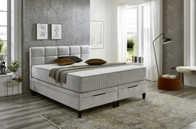 Posteľ boxspring Wien 180x200 cm, svetlo šedá látka