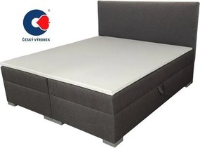 Boxspring sendvičová manželská posteľ, 200x180, sivá (č.145/čelo zina)
