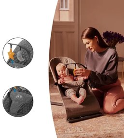 KINDERKRAFT - Detské ležadlo MIMI šedá