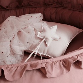 Mini hniezdo pre deti s volánom sýto ružová