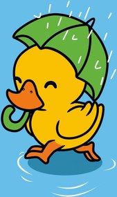 Detský bavlnený uterák ANIMALS 30x50 cm - Kačička