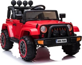 LEAN CARS Jeep BRD-7588 Červená batéria 4x4