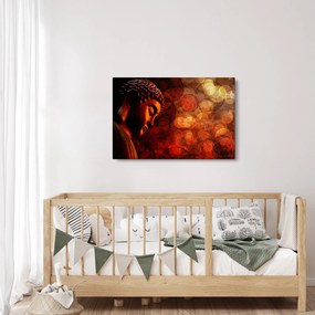 Obraz - Budha v červených tónoch (90x60 cm)