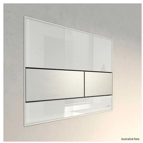 TECEsquare- Ovládacie tlačidlo, sklenené, biele sklo - chróm 9240802
