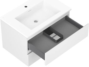Mexen Orio, kúpeľňová skrinka 70 cm s umývadlom Otis, 2 zásuvky, biela matná, 91A10-07047-2-BFF01-W18M01