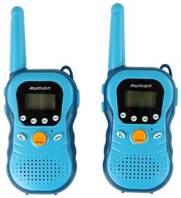 LEAN TOYS Detské vysielačky s dosahom 3 km - modré