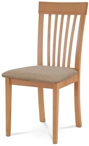 Jedálenská drevená stolička CREMA – buk, béžový poťah