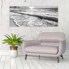 Obraz - Západ slnka pri mori (120x50 cm)