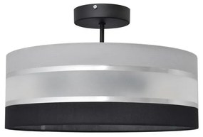 Luster na tyči HELEN 3xE27/15W/230V čierna/šedá/lesklý chróm