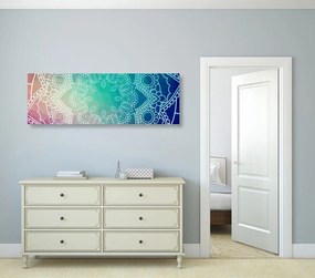 Obraz pastelová Mandala - 150x50