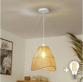 Brilagi - LED luster na lanku CERIA BOHO 1xE27/40W/230V pr. 30 cm hnedá
