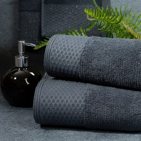 BAVLNENÝ UTERÁK ANELA3 50X90 CM TMAVOSIVÁ