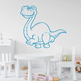 Veselá Stena Samolepka Brontosaurus Farba: modrá, Veľkosť: 100 x 93 cm