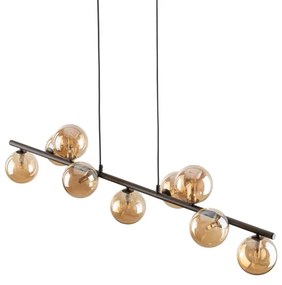 Luster na lanku ESTERA 9xG9/6W/230V hnedá/dymová béžová