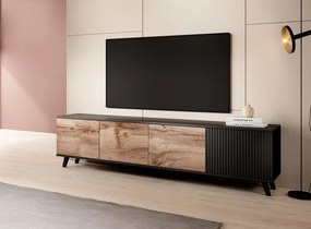 TV stolík Remali (čierna + dub wotan). Vlastná spoľahlivá doprava až k Vám domov. 1049344