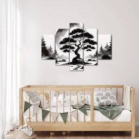 Obraz – Čiernobiela bonsai (150x105 cm)