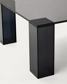Tmavosivý sklenený konferenčný stolík 60x140 cm Adularia – Kave Home