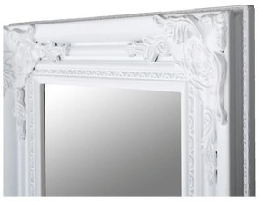 Tempo Kondela Zrkadlo, drevený rám bielej farby, MALKIA TYP 8