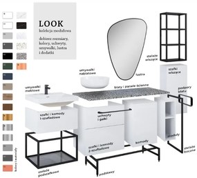 Elita Look Slim 20, modulová skrinka 20x45x28 cm PDW, čierna matná, ELT-168115