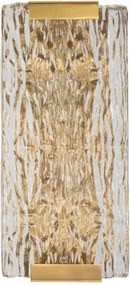 Sklenené nástenné svietidlo v zlatej farbe Oblin – Mauro Ferretti