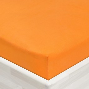 Jersey napínacie prestieradlo JR-006 Oranžové 180 x 200 - výška 20 cm